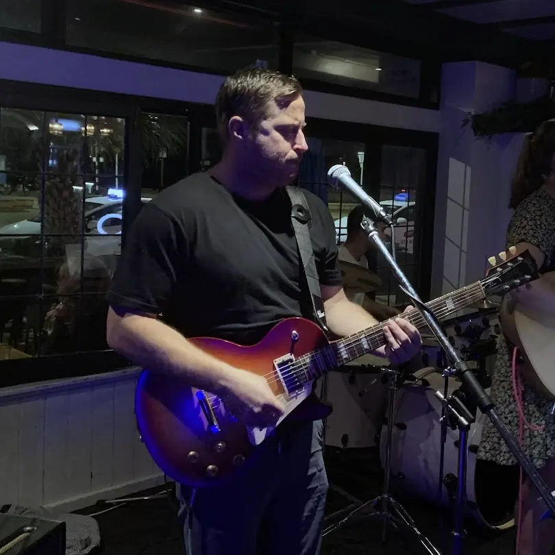 Billy from Stolen Jukebox, playing lead guitar